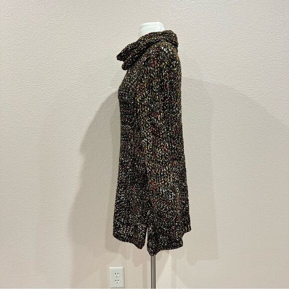 Ethyl Colorful Open Knit Cowl Neck Tunic Size Medium - Picture 4 of 11